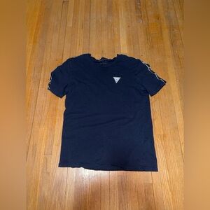 Guess Black Short Sleeve Crewneck Tee with Triangle Logo